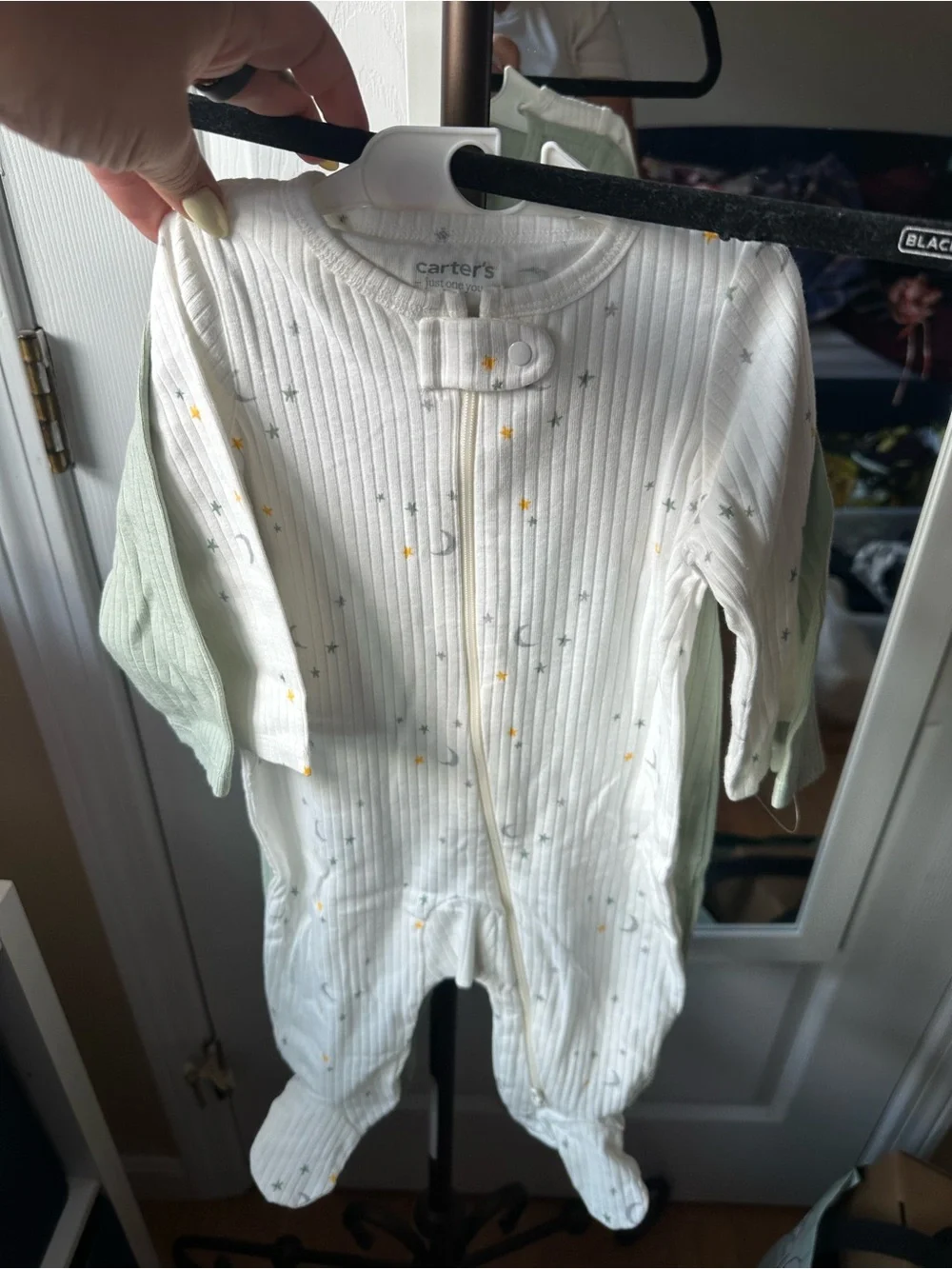 Carters Ribbed Zipper Baby Onesies